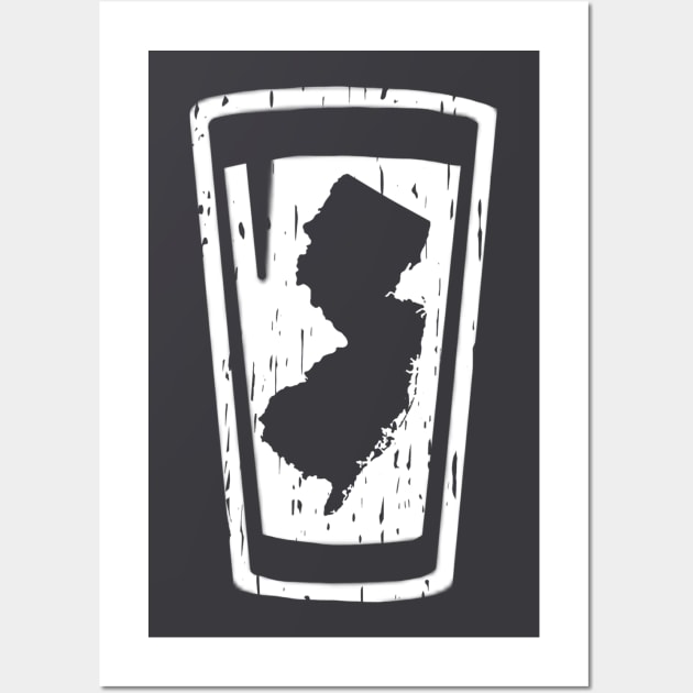 2-SIDED NJ DRINK LOCAL - PINT GLASS Wall Art by ATOMIC PASSION